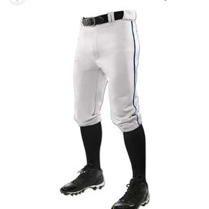 NWT!  Men’s Champro White Baseball knickers with navy Stripe, size men’s medium